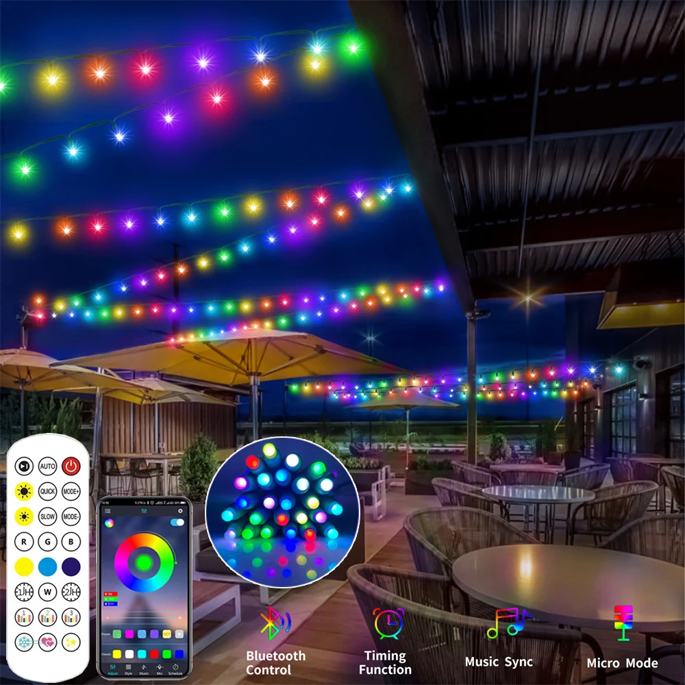 APP/Remote Control Holiday Fairy Lights String 6.5m 50leds Dream Color Wedding Garland Lights for Christmas New Year Party Deocr
APP/Remote Control Holiday Fairy Lights String 6.5m 50leds Dream Color Wedding Garland Lights for Christmas New Year Party Deocr