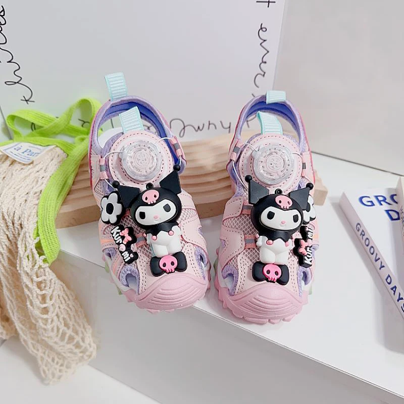 Kawaii Anime Sanrio Kuromi Summer New Girls Beach Shoes Cartoon Cute Sports Hollow Sandals Casual Soft Sole Non-Slip Shoes
Kawaii Anime Sanrio Kuromi Summer New Girls Beach Shoes Cartoon Cute Sports Hollow Sandals Casual Soft Sole Non-Slip Shoes