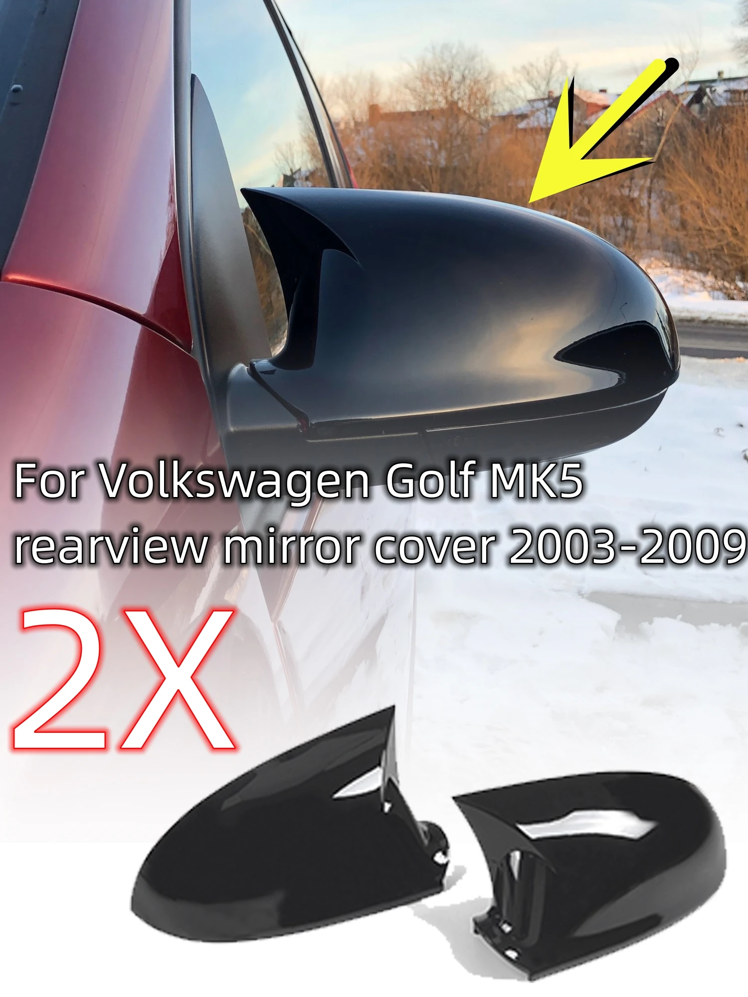 2Pcs For Volkswagen Golf MK5 2003-2009 Rearview Mirror Cover Modified Exterior Decoration Accessories 
2Pcs For Volkswagen Golf MK5 2003-2009 Rearview Mirror Cover Modified Exterior Decoration Accessories