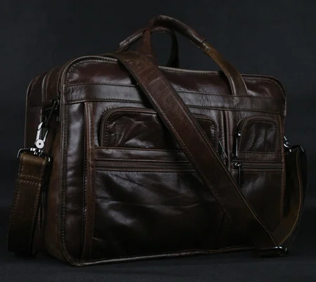 

bag High quality Luxury portfolio Genuine Briefcases tote business messenger Men briefcase Leather laptop porte document