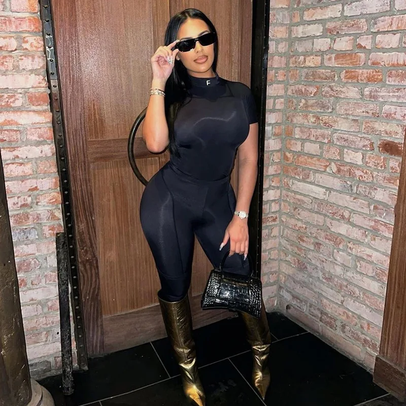 Casual Simple Two Piece Set Women Skinny Short Sleeve Letter Print Top+Sporty Solid Pencil Pants Female Activewear Suits
Casual Simple Two Piece Set Women Skinny Short Sleeve Letter Print Top+Sporty Solid Pencil Pants Female Activewear Suits