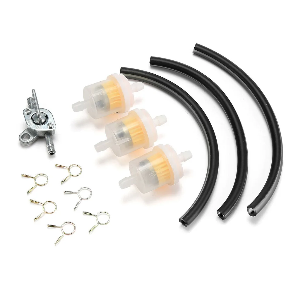 1pc Universal Ø5-6mm Gasoline Tap+3pcs 6mm Filter+3pcs 17cm Hose+ 6pcs Hose Clamps Set For Brush Cutter Strimmer Lawn Mower
1pc Universal Ø5-6mm Gasoline Tap+3pcs 6mm Filter+3pcs 17cm Hose+ 6pcs Hose Clamps Set For Brush Cutter Strimmer Lawn Mower