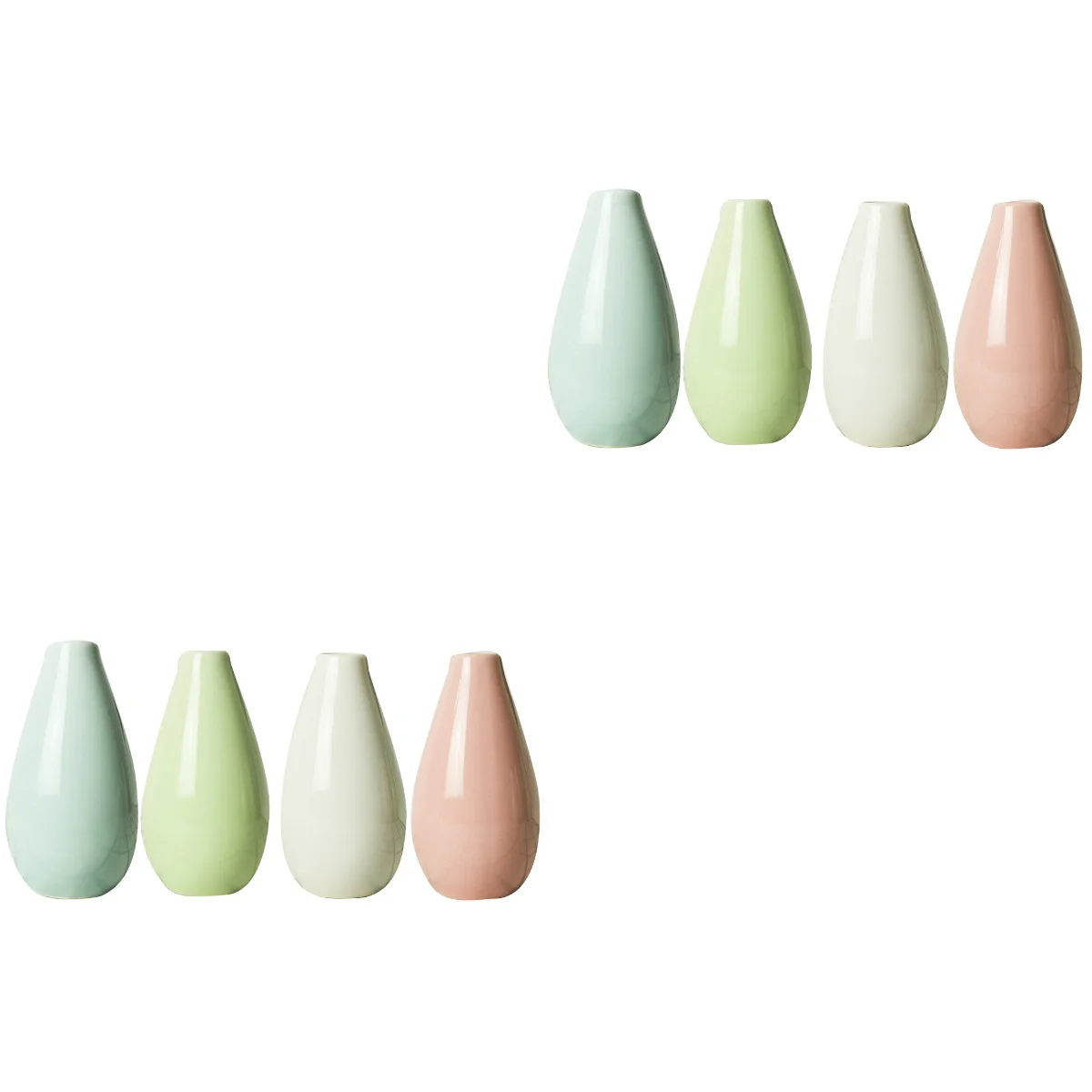 8 Ceramic Flower Vase Simple Flower Planter for Home Living Room Bedroom Decoration (White, Blue, Pink, Green) 
8 Ceramic Flower Vase Simple Flower Planter for Home Living Room Bedroom Decoration (White, Blue, Pink, Green)