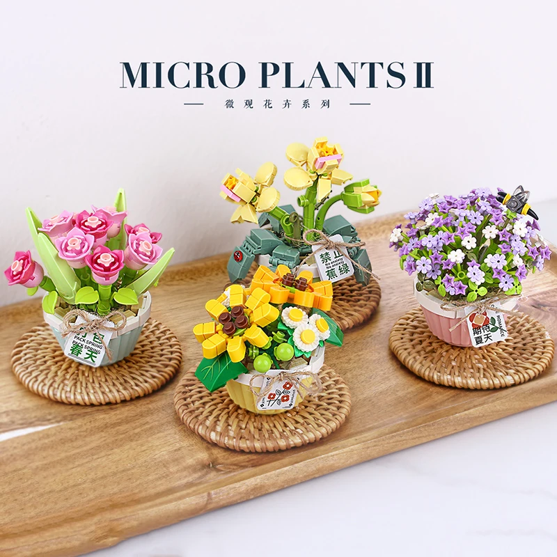 Creative Mini Succulent PlanterBuilding Blocks DIY Green Plant Bouquet Potted Model Flower Bricks Children Educational Toy Gift
Creative Mini Succulent PlanterBuilding Blocks DIY Green Plant Bouquet Potted Model Flower Bricks Children Educational Toy Gift