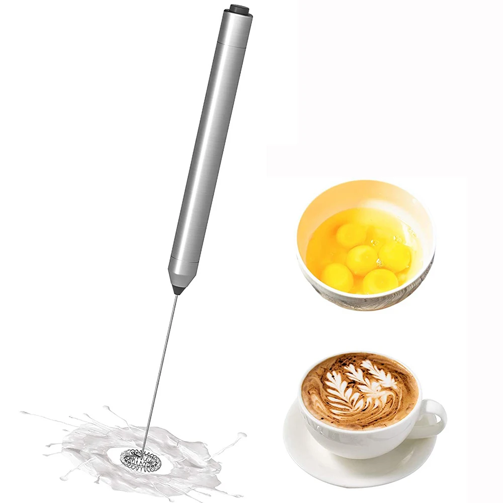 Milk Frother Handheld Battery Operated Whisk Mini Mixer Electric Foam Maker for Coffee Stainless Steel Milk Foamer for Coffee
Milk Frother Handheld Battery Operated Whisk Mini Mixer Electric Foam Maker for Coffee Stainless Steel Milk Foamer for Coffee