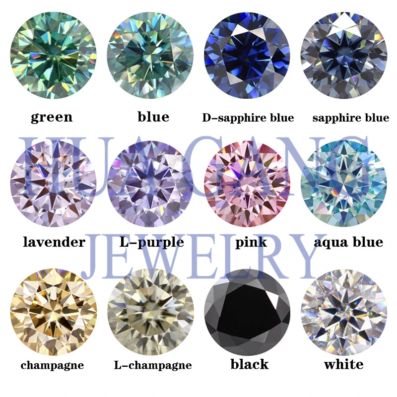 Цветные свободные камни с муассанитом, 1 карат, розовые, зеленые, черные муассаниты, блестящие изысканные ювелирные изделия, Круглые лабораторные выращенные бриллианты
Цветные свободные камни с муассанитом, 1 карат, розовые, зеленые, черные муассаниты, блестящие изысканные ювелирные изделия, Круглые лабораторные выращенные бриллианты
