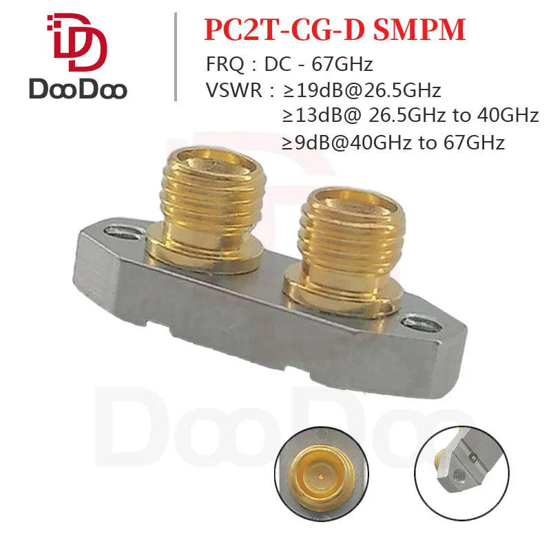 DC - 67GHz Dual SMPM Connector Microwave Female Jack RF Coaxial Adapter for PCB End Launch Connectors 2 Hole Flange
DC - 67GHz Dual SMPM Connector Microwave Female Jack RF Coaxial Adapter for PCB End Launch Connectors 2 Hole Flange