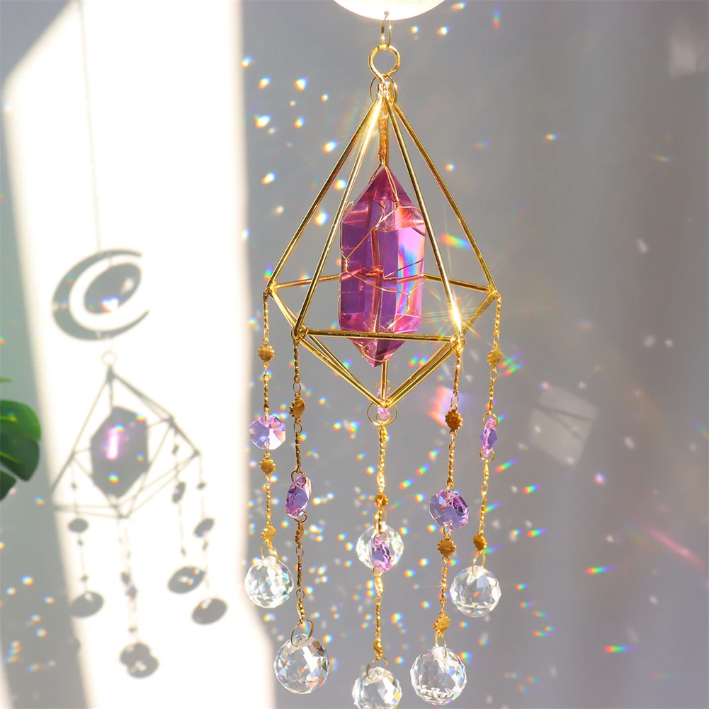 Crystals Big Wind Chime Prism Sun Catcher Handmade Jewellery Rainbow Chaser Hanging WindowPendant Home Garden Decor Ornament
Crystals Big Wind Chime Prism Sun Catcher Handmade Jewellery Rainbow Chaser Hanging WindowPendant Home Garden Decor Ornament