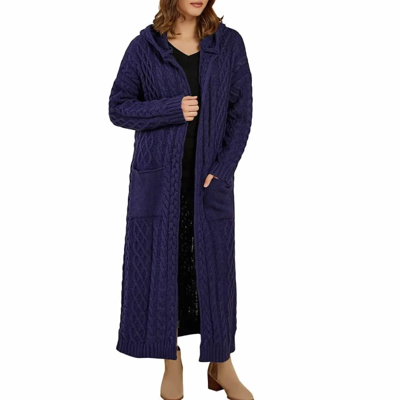 Cardigan Women Plus Size Solid Color Long Sleeve Braid Knit Cardigan Hooded Sweater Coat Overcoat Loose Ladies Sweaters Coat
Cardigan Women Plus Size Solid Color Long Sleeve Braid Knit Cardigan Hooded Sweater Coat Overcoat Loose Ladies Sweaters Coat