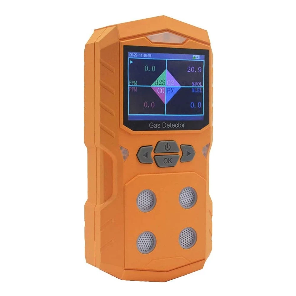 4 in 1 Gas Detector Portable Multi Gas Detector Monitor Color Display with Graphing Rechargeable Battery Sound Light Alar
4 in 1 Gas Detector Portable Multi Gas Detector Monitor Color Display with Graphing Rechargeable Battery Sound Light Alar