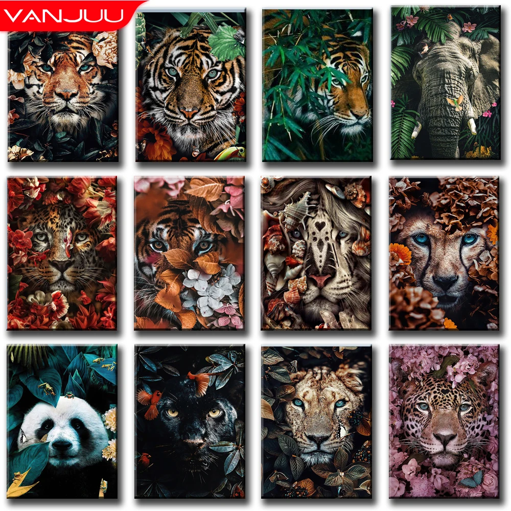 5D Full Diamond Painting Tiger Elephant Diamond Mosaic DIY Animal Round Drill Embroidery Cross Stitch Rhinestone Kit Home Decor
5D Full Diamond Painting Tiger Elephant Diamond Mosaic DIY Animal Round Drill Embroidery Cross Stitch Rhinestone Kit Home Decor