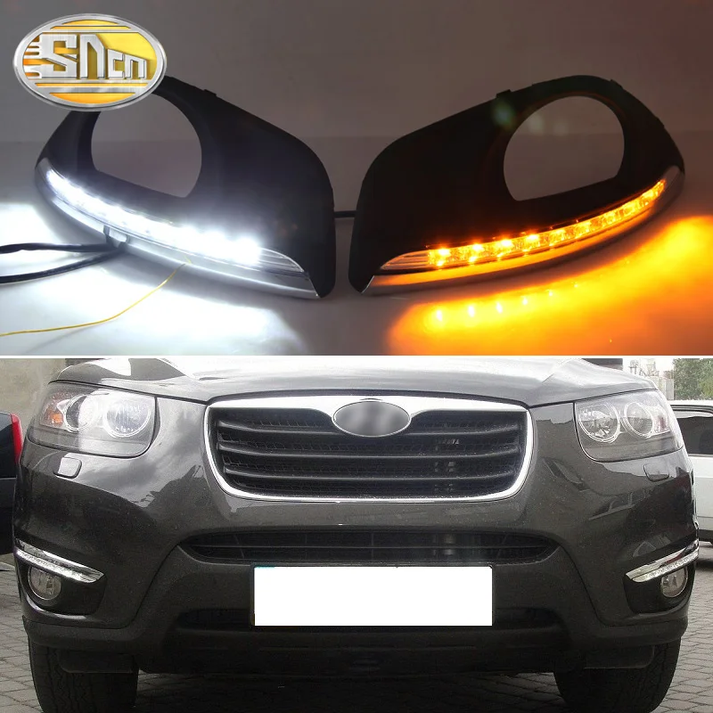 Светодиодный светильник дневного света для Hyundai Santa Fe 2010-2012 автомобиля 12В противотуманная фара украшение 2-в-1 функции светодиодный DRL + указа...
Светодиодный светильник дневного света для Hyundai Santa Fe 2010-2012 автомобиля 12В противотуманная фара украшение 2-в-1 функции светодиодный DRL + указа...