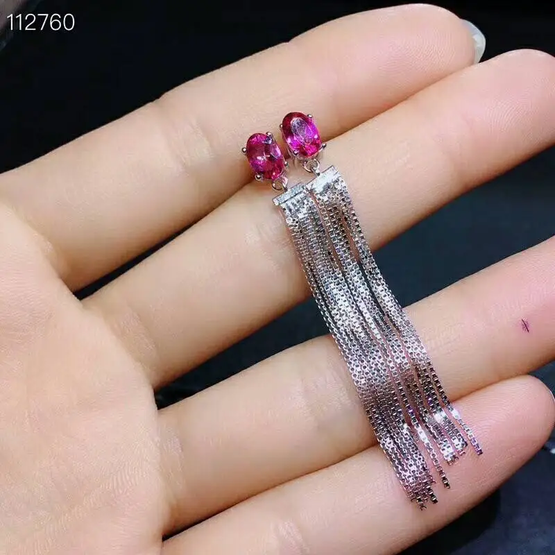 MeiBaPJ Natural Deep Pink Topaz Long Tassels Earrings Real 925 Silver Drop Earrings Fine Charm Jewelry for Women
MeiBaPJ Natural Deep Pink Topaz Long Tassels Earrings Real 925 Silver Drop Earrings Fine Charm Jewelry for Women