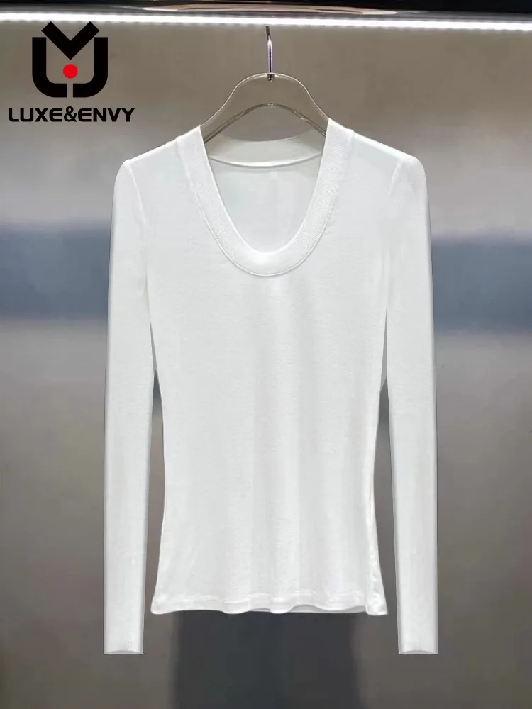 LUXE&ENVY 2023 Spring Classic Timeless New Simple Solid Color Slim Bottom Long Sleeve Comfortable Versatile T-shirt Top
LUXE&ENVY 2023 Spring Classic Timeless New Simple Solid Color Slim Bottom Long Sleeve Comfortable Versatile T-shirt Top