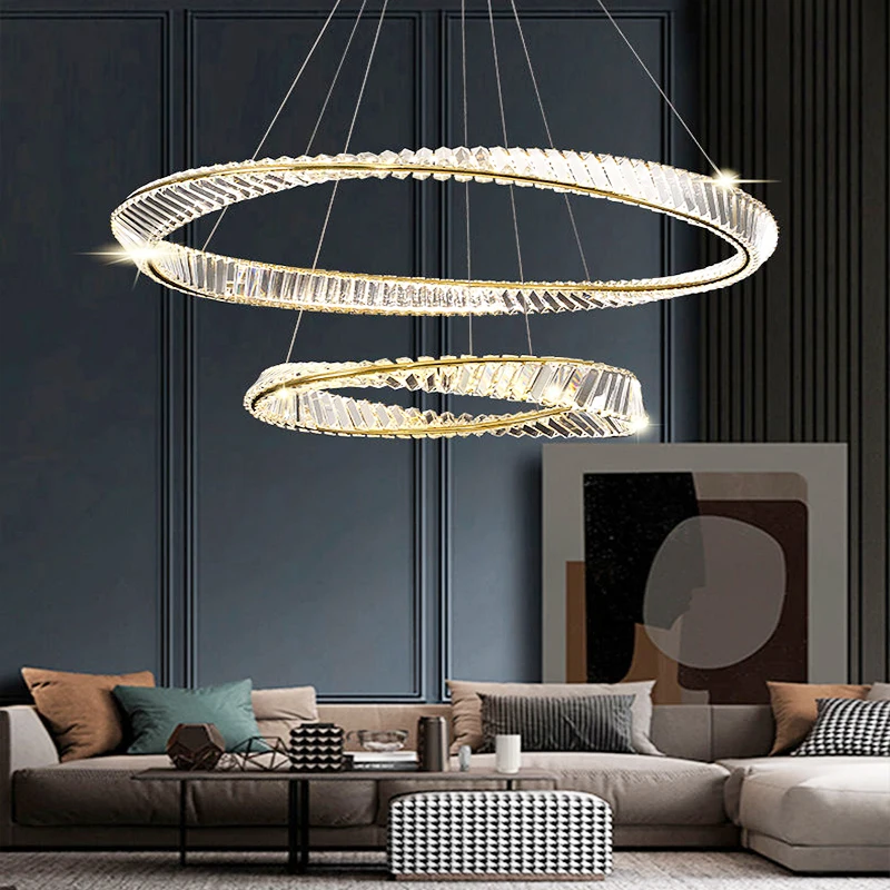 Modern K9 Crystal Lustre Ceiling Chandelier Plated Steel Gold Irregular Ring Pendant Lamp Led Dimmable Living Room Hanging Light
Modern K9 Crystal Lustre Ceiling Chandelier Plated Steel Gold Irregular Ring Pendant Lamp Led Dimmable Living Room Hanging Light