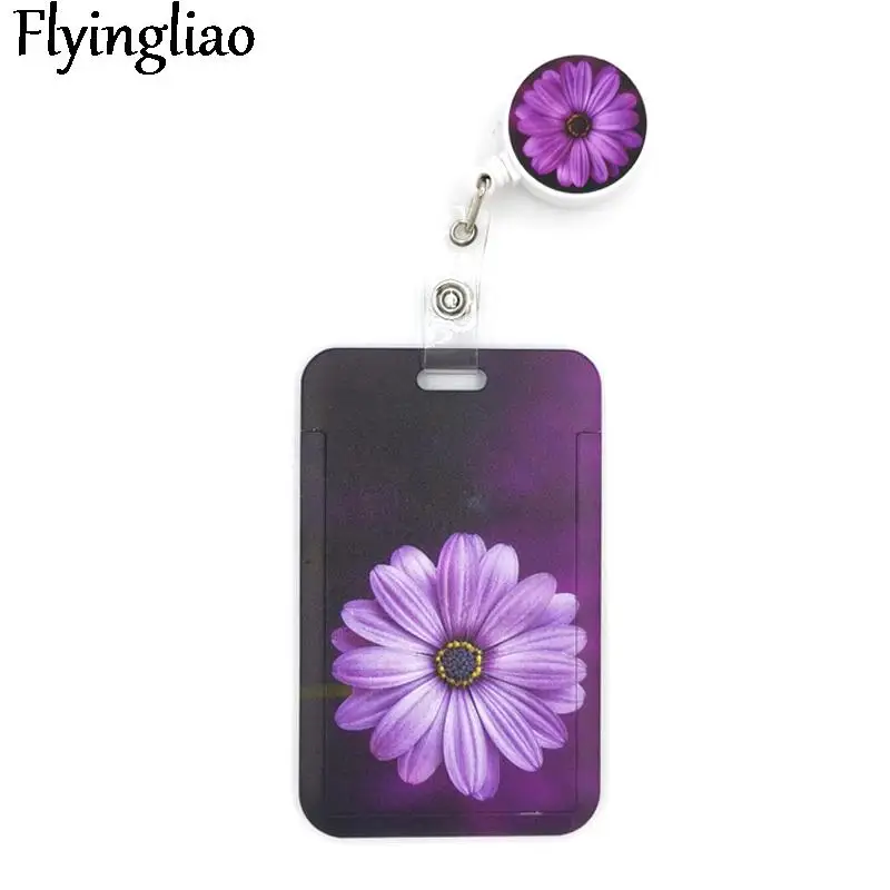 Purple Flowers Cute Card Cover Clip Lanyard Retractable Student Nurse Badge Reel Clip Cartoon ID Card Holder
Purple Flowers Cute Card Cover Clip Lanyard Retractable Student Nurse Badge Reel Clip Cartoon ID Card Holder