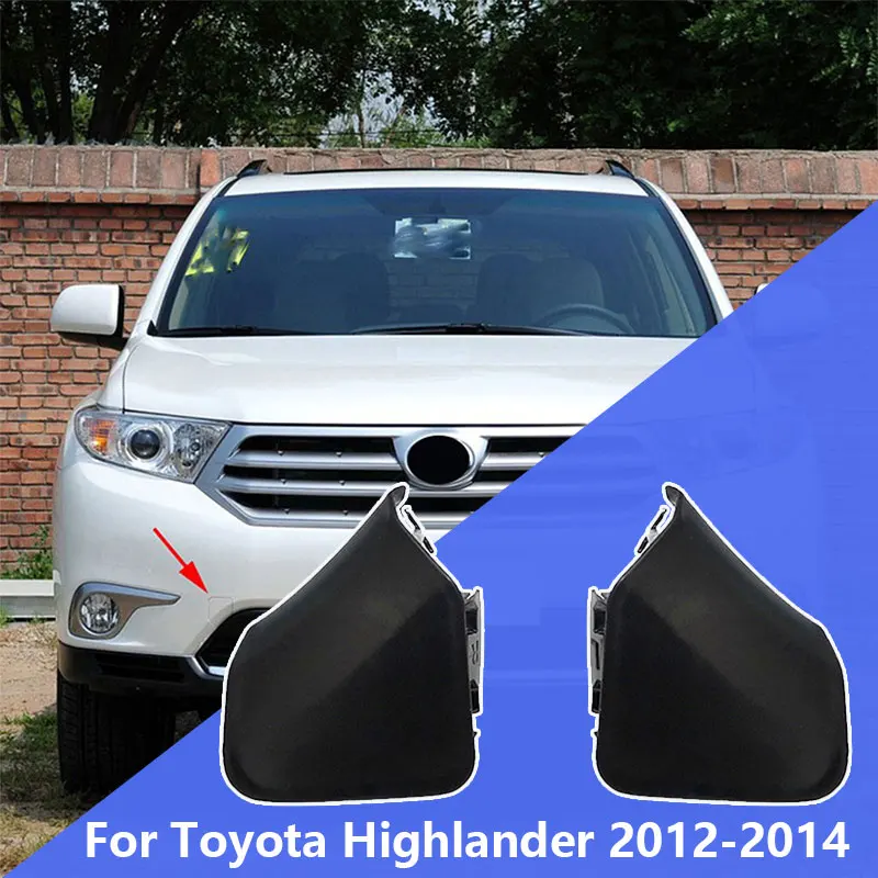

2Pcs Car Front Bumper Towing Hook Eye Cover Cap For Toyota Highlander Kluger 2012 2013 2014 Tow Hook Hauling Trailer Lid Garnish