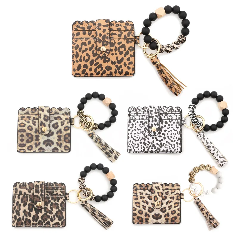 Leopard Print Card Holder Silicone Bead Bracelet Ladies Wallet Brown Spotted Silicone Bracelet Charm Keychain
Leopard Print Card Holder Silicone Bead Bracelet Ladies Wallet Brown Spotted Silicone Bracelet Charm Keychain