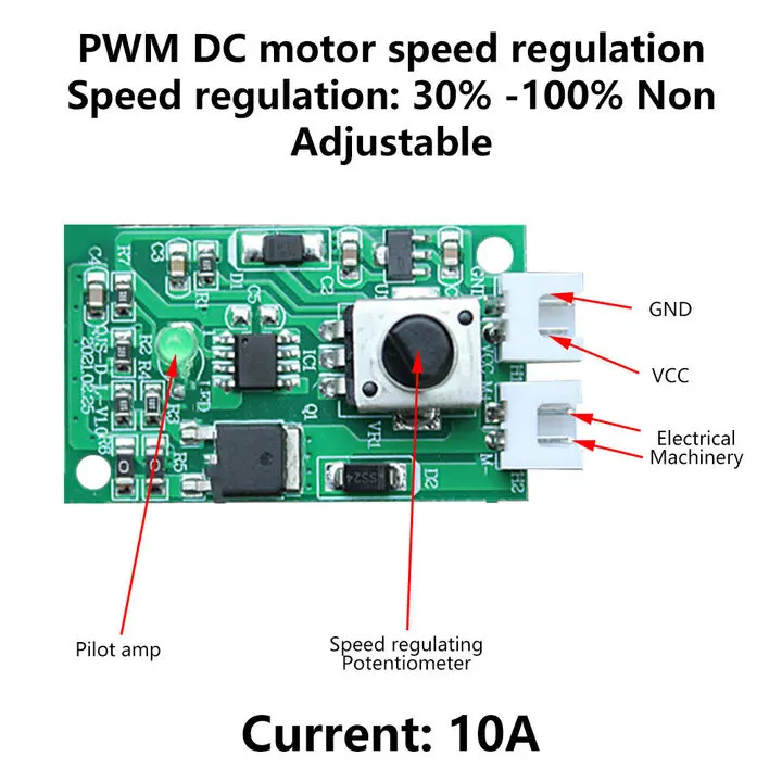 DC 7V~12V 10A PWM DC Motor Speed Control Module High Power Pwm Speed Controller PCB Electronic Board External Power Supply
DC 7V~12V 10A PWM DC Motor Speed Control Module High Power Pwm Speed Controller PCB Electronic Board External Power Supply