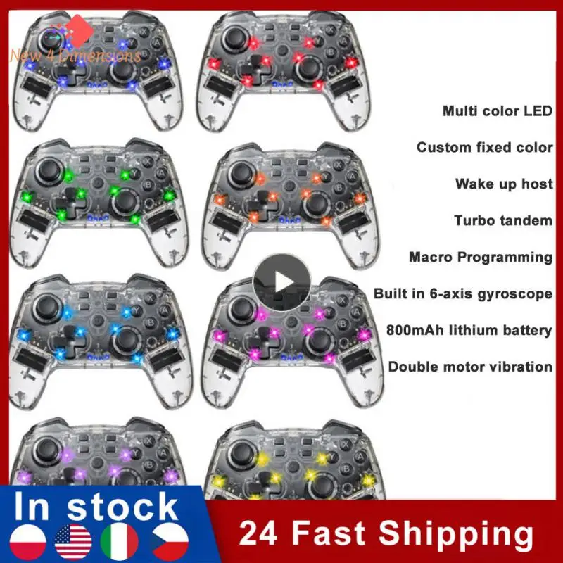 Multi-color Breathing Light Gamepad Wireless For Switch Game Controller Transparent Wireless Joystick For Switch/switch Oled
Multi-color Breathing Light Gamepad Wireless For Switch Game Controller Transparent Wireless Joystick For Switch/switch Oled
