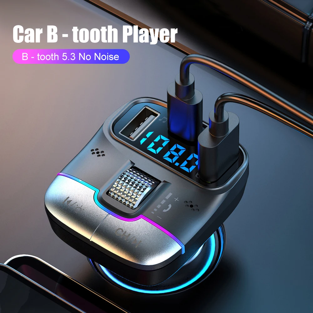 2023 New Upgrade Car FM Transmitter Bluetooth-Compatible 5.3 Receiver Hands Free MP3 Player Dual USB PD Fast Charging Adapter
2023 New Upgrade Car FM Transmitter Bluetooth-Compatible 5.3 Receiver Hands Free MP3 Player Dual USB PD Fast Charging Adapter