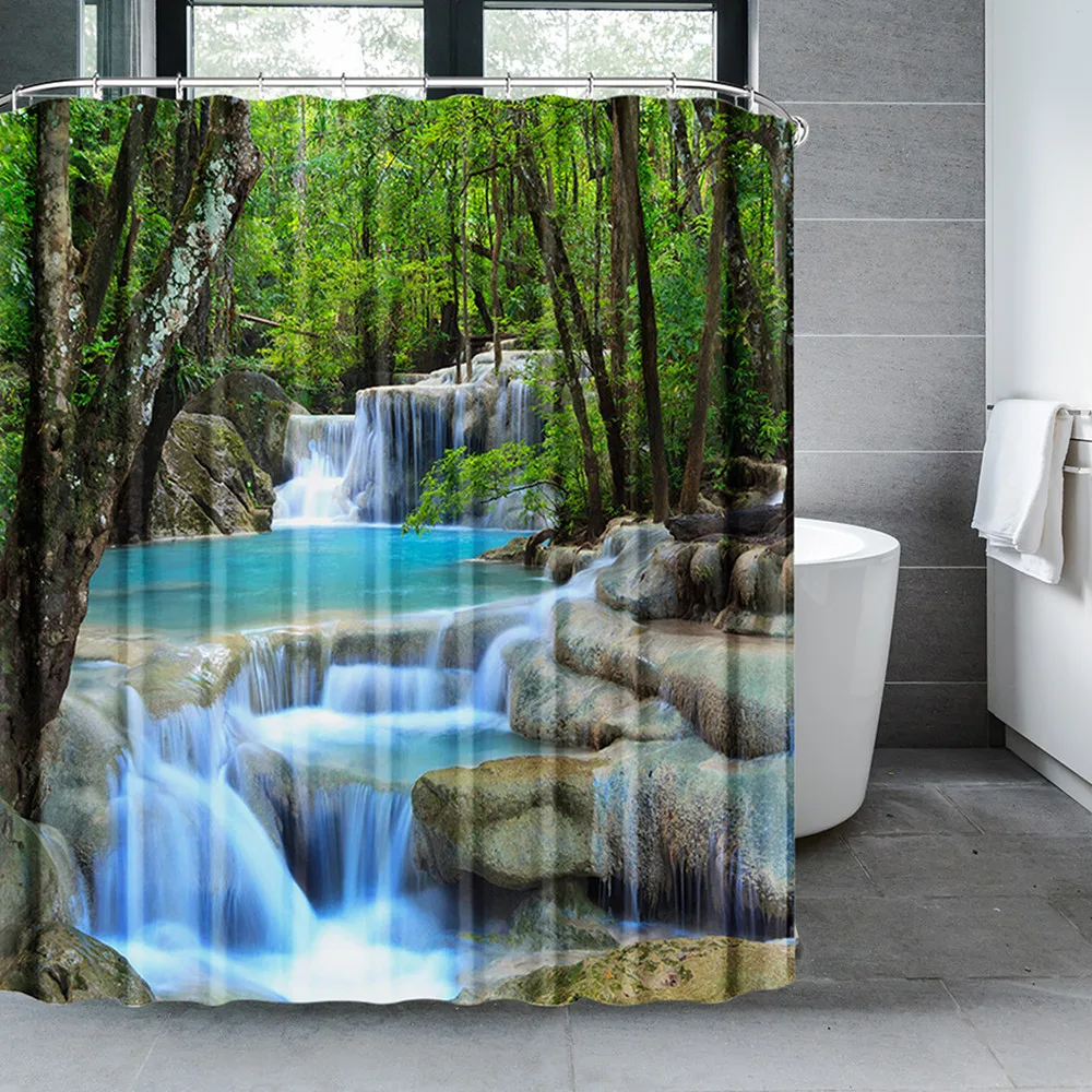 3D Waterfall Scenery Waterproof Shower Curtain Landscape Bath Curtain With Hooks For Bathroom Toilet Cloth Decor
3D Waterfall Scenery Waterproof Shower Curtain Landscape Bath Curtain With Hooks For Bathroom Toilet Cloth Decor