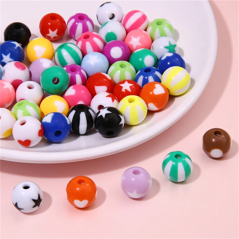 Acrylic love striped round beads DIY handmade beaded materials homemade bracelet necklace jewelry accessories
Acrylic love striped round beads DIY handmade beaded materials homemade bracelet necklace jewelry accessories