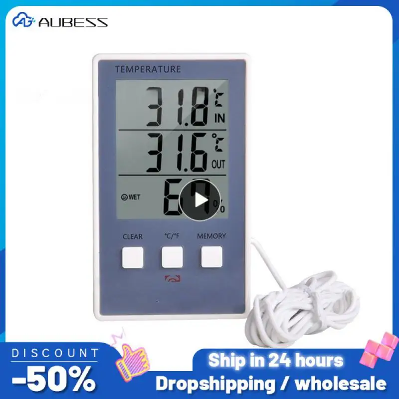 Hygrometer Digital Outdoor Weather Station Baby Room Electronic Hanging Thermometer Temperature Humidity Meter Sensor Indoor
Hygrometer Digital Outdoor Weather Station Baby Room Electronic Hanging Thermometer Temperature Humidity Meter Sensor Indoor