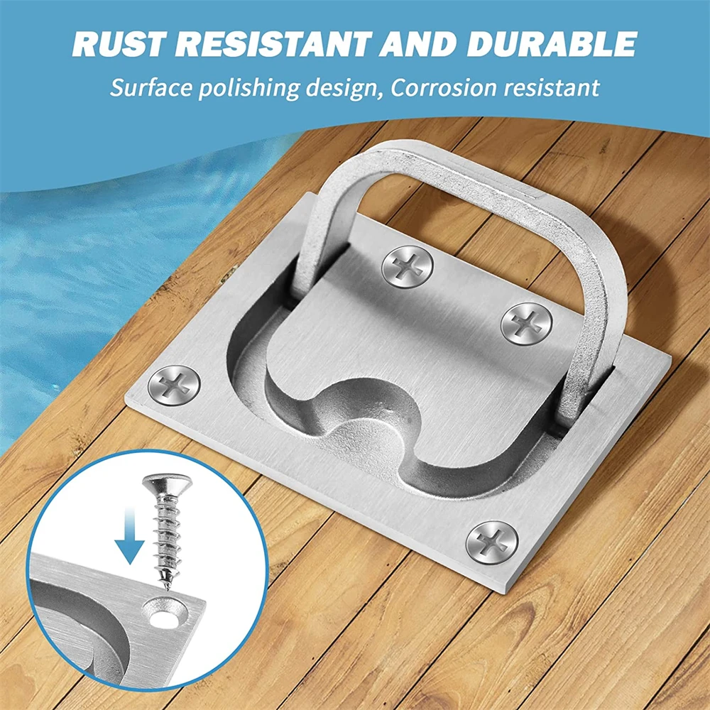 316 Stainless Steel Hatch Pull Flush Lift Boat Ring Hatches Pull Handle with Mount Screws for Boat Deck Hatch Handle 
316 Stainless Steel Hatch Pull Flush Lift Boat Ring Hatches Pull Handle with Mount Screws for Boat Deck Hatch Handle