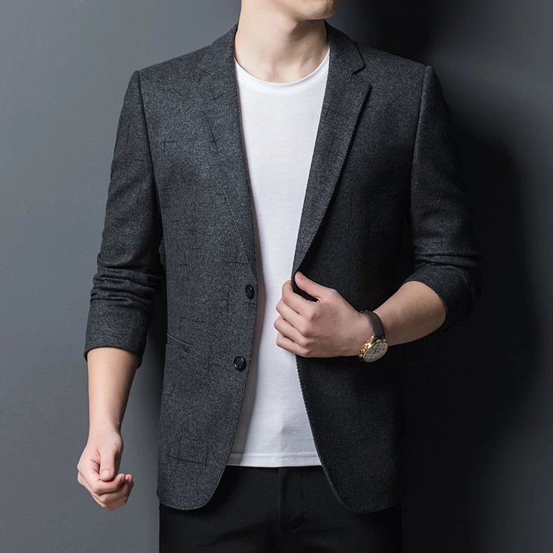 Autumn Knitting Stretch Men's Blazers Solid Color Business Formal Suit Jackets Casual Wedding Social Dress Coats Male Clothing
Autumn Knitting Stretch Men's Blazers Solid Color Business Formal Suit Jackets Casual Wedding Social Dress Coats Male Clothing