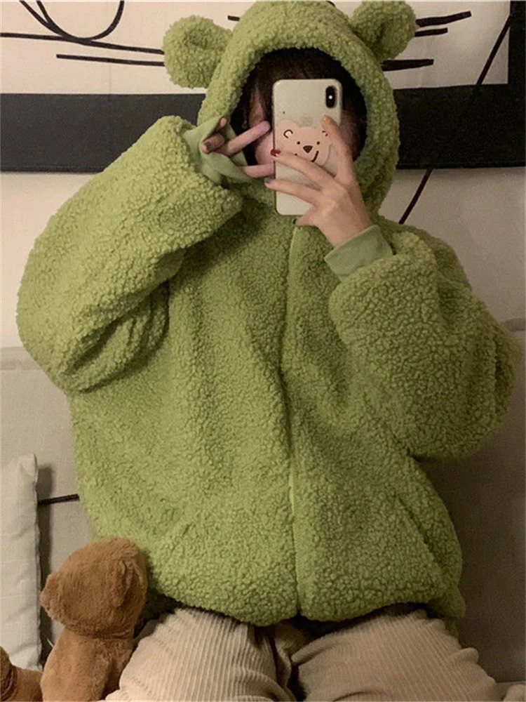 GkyocQ Plush Hooded Sweatshirt Women Bear Ears Warm Coats Autumn Winter New Cute Preppy Style Casual Plus Velvet Thick Jackets
GkyocQ Plush Hooded Sweatshirt Women Bear Ears Warm Coats Autumn Winter New Cute Preppy Style Casual Plus Velvet Thick Jackets