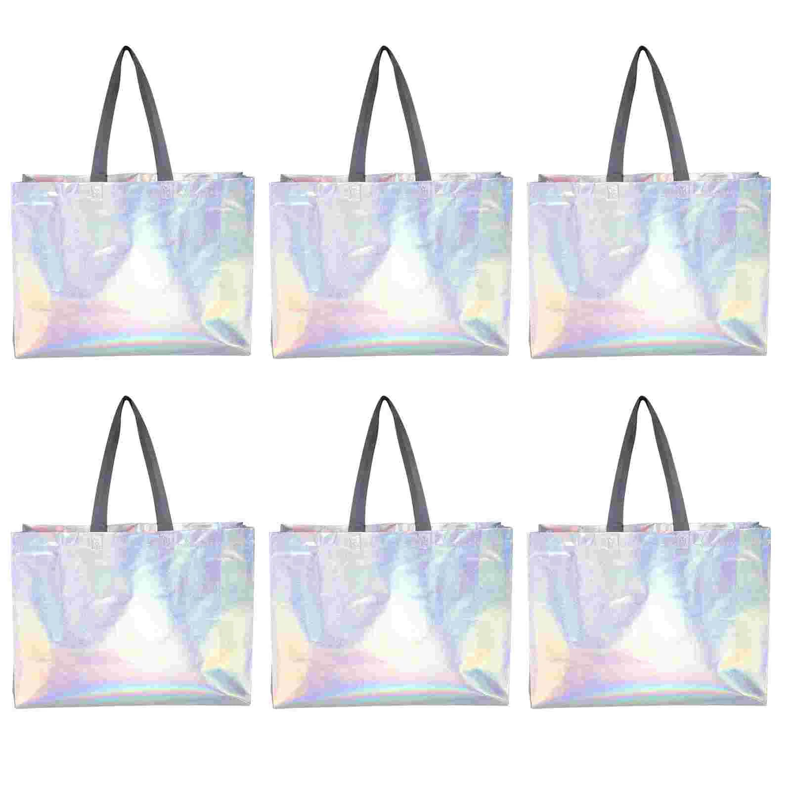 Gift Tote Reusable Party Grocery Holographic Iridescent Shopping Candy Wrapping Non Woven Packaging Silver Pouch Favor Treat
Gift Tote Reusable Party Grocery Holographic Iridescent Shopping Candy Wrapping Non Woven Packaging Silver Pouch Favor Treat