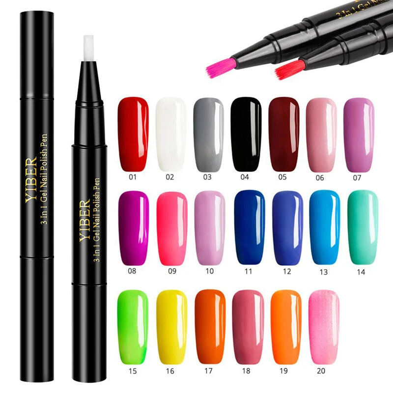 20 Color 8ml Neon Nail Polish Pen UV Nail Enamel Semi-Permanent Varnish For Fashion Art Design Nail Pen Base Coat Primer
20 Color 8ml Neon Nail Polish Pen UV Nail Enamel Semi-Permanent Varnish For Fashion Art Design Nail Pen Base Coat Primer