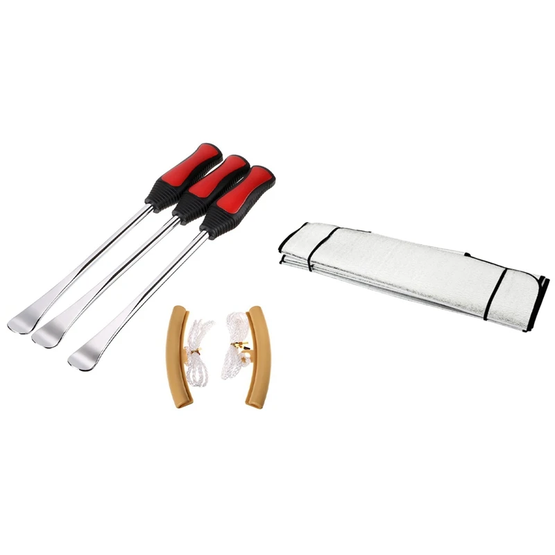 1 Set Tire Levers Spoon Set, Tire Irons Tool Kit & 1 Pcs Car Windshield Sunshade Front And Rear Window Sun Shade
1 Set Tire Levers Spoon Set, Tire Irons Tool Kit & 1 Pcs Car Windshield Sunshade Front And Rear Window Sun Shade