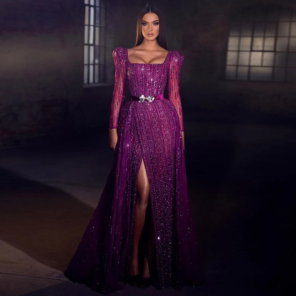 Jancember New Luxury Beading Evening Dresses For Lady Wedding Wear 2023 Long Sleeve High Slit Formal Party Gown LSCZ97
Jancember New Luxury Beading Evening Dresses For Lady Wedding Wear 2023 Long Sleeve High Slit Formal Party Gown LSCZ97