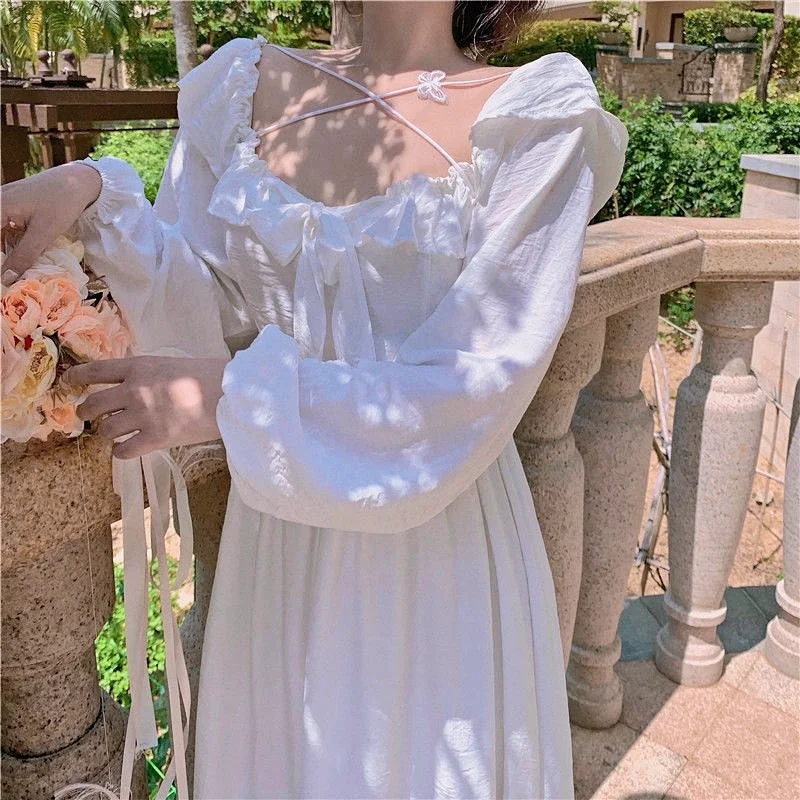 Party One Piece Derss Korea Fashion Long Sleeve Elegant Fairy Dresses Women 2022 Autumn Retro Sweet Midi Dress Female Bow Design
Party One Piece Derss Korea Fashion Long Sleeve Elegant Fairy Dresses Women 2022 Autumn Retro Sweet Midi Dress Female Bow Design