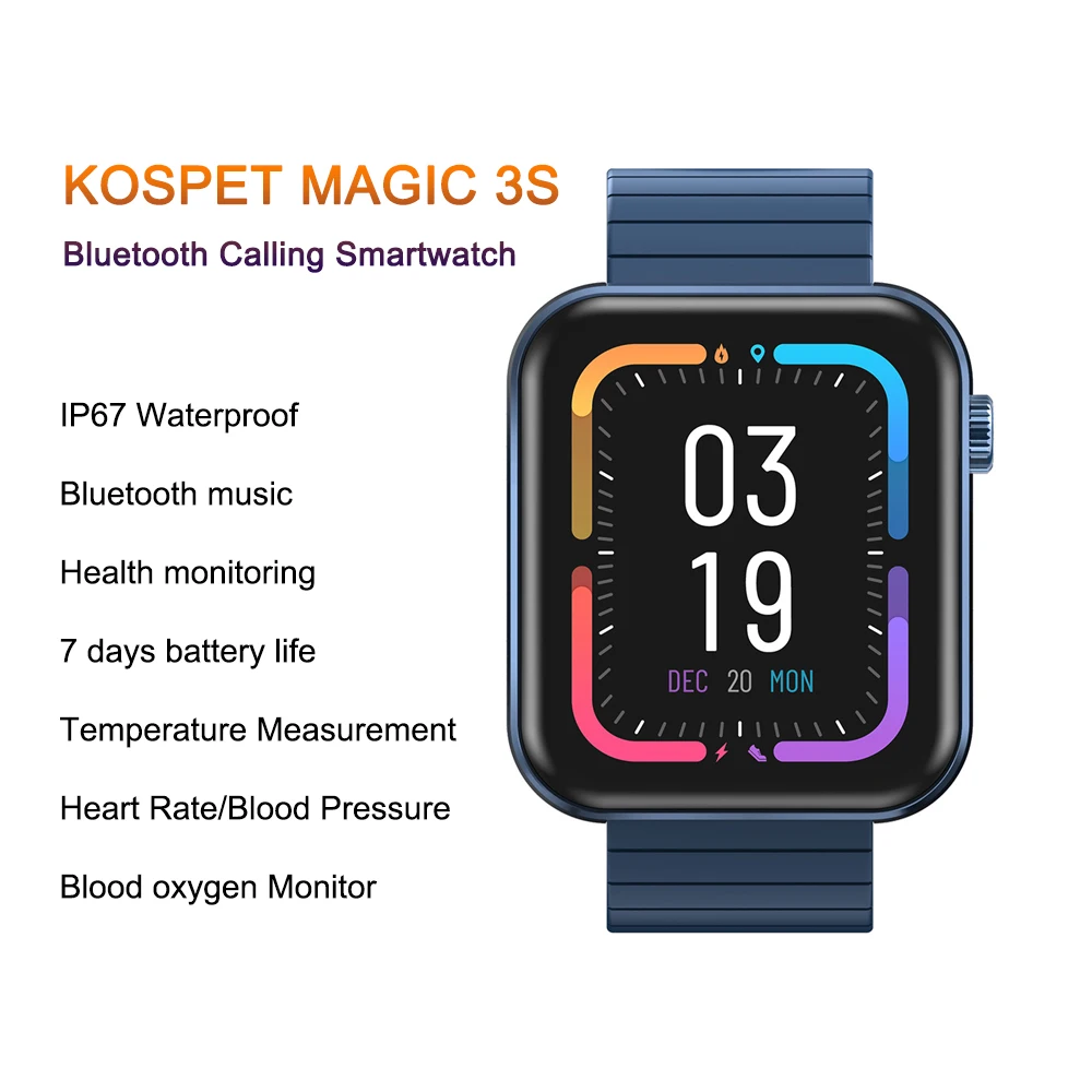 Смарт-часы KOSPET MAGIC 3S для мужчин, водонепроницаемый спортивный фитнес-браслет с Bluetooth, женские Смарт-часы для IOS, Android
Смарт-часы KOSPET MAGIC 3S для мужчин, водонепроницаемый спортивный фитнес-браслет с Bluetooth, женские Смарт-часы для IOS, Android