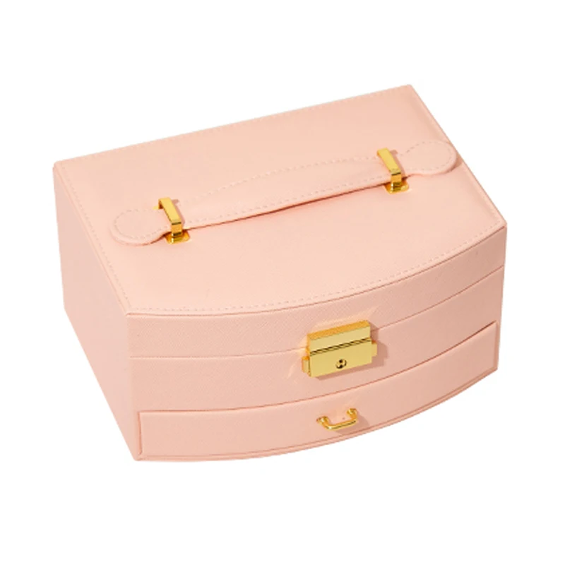 Jewelry Box High Capacity PU Leather Necklace Earrings Rings Bracelets Jewelry Box Portable Travel Casket Pink
Jewelry Box High Capacity PU Leather Necklace Earrings Rings Bracelets Jewelry Box Portable Travel Casket Pink