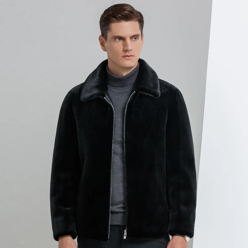 Men Autumn Thick New Imitation Mink Jacket Winte Fur Coat Middle-aged Male Casual Lapel Short Streetwear Oversized Outerwear
Men Autumn Thick New Imitation Mink Jacket Winte Fur Coat Middle-aged Male Casual Lapel Short Streetwear Oversized Outerwear