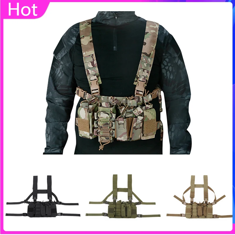 Tactical Chest Vest Outdoor Hunting Shooting Durable Molle Pouches Vests Airsoft Paintball Wargame Combat Adjustable Waistcoat
Tactical Chest Vest Outdoor Hunting Shooting Durable Molle Pouches Vests Airsoft Paintball Wargame Combat Adjustable Waistcoat