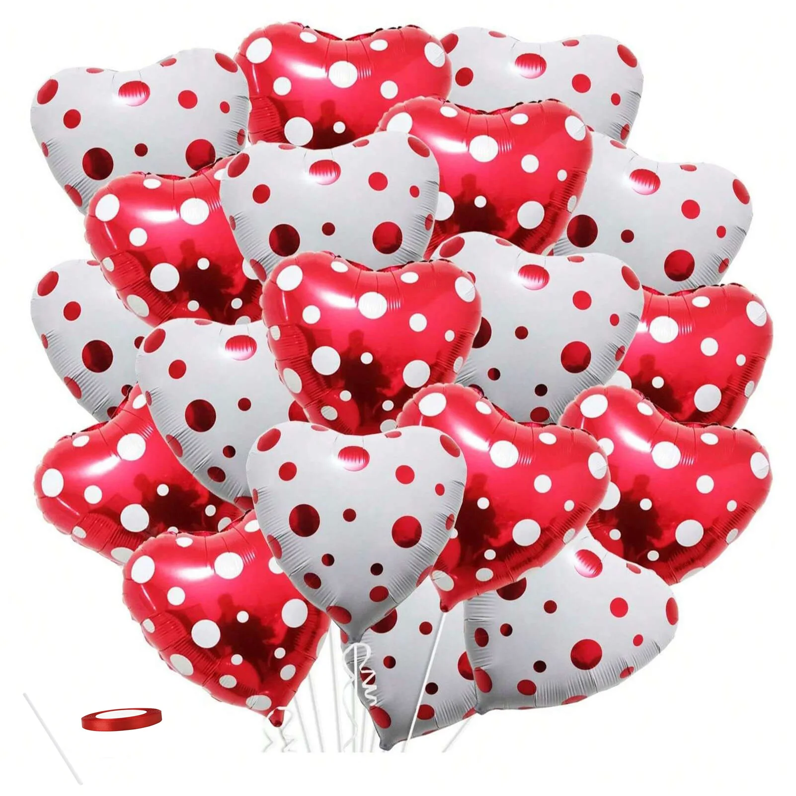 Набор из 20 фольгированных шаров в форме сердца
Набор из 20 фольгированных шаров в форме сердца