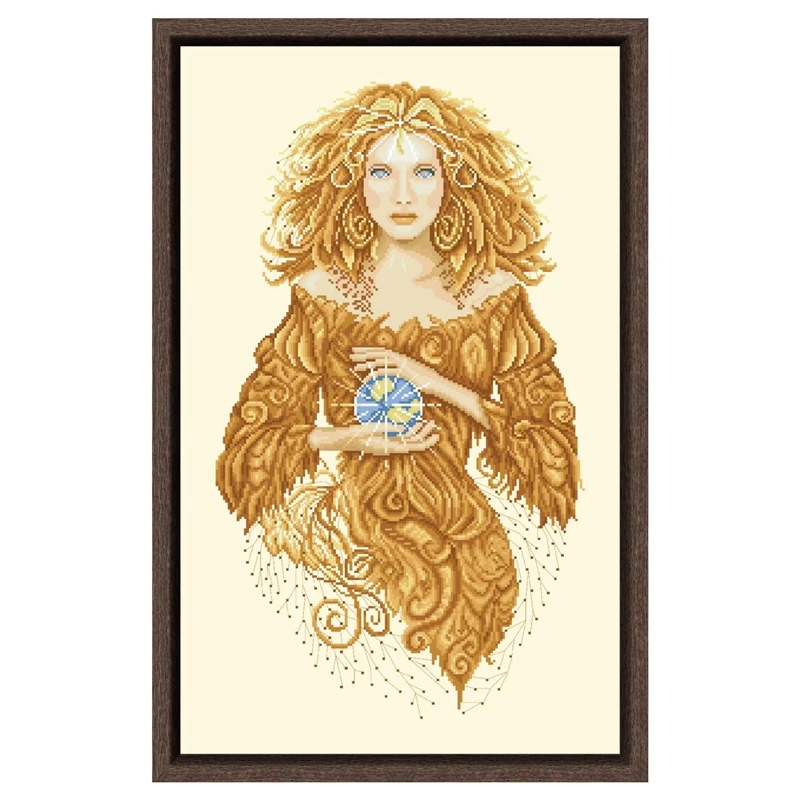 Mother Earth cross stitch package magic woman 18ct 14ct 11ct light yellow cloth cotton thread embroidery DIY handmade needlework
Mother Earth cross stitch package magic woman 18ct 14ct 11ct light yellow cloth cotton thread embroidery DIY handmade needlework
