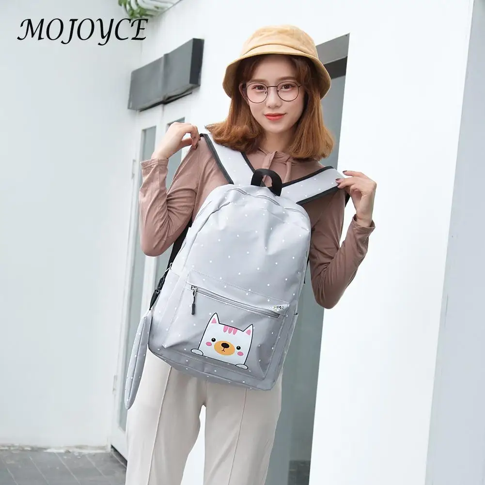 2pcs/Set Women Nylon Backpack Dots Printing School Shoulder Bookbag Multi-pocket Zipper Rucksack for Vacation and Travel
2pcs/Set Women Nylon Backpack Dots Printing School Shoulder Bookbag Multi-pocket Zipper Rucksack for Vacation and Travel