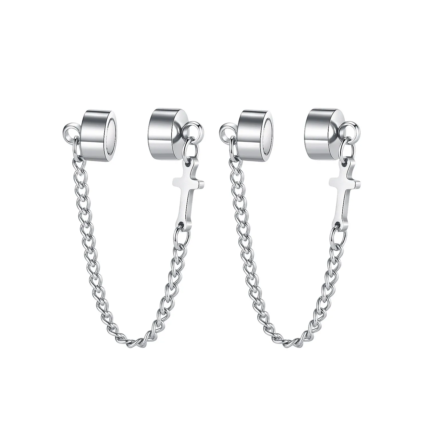 Jewelry European and American Retro Personality Net Red Hip Hop Style Earlessless Stainless Steel Chain Cross Ear Clip
Jewelry European and American Retro Personality Net Red Hip Hop Style Earlessless Stainless Steel Chain Cross Ear Clip