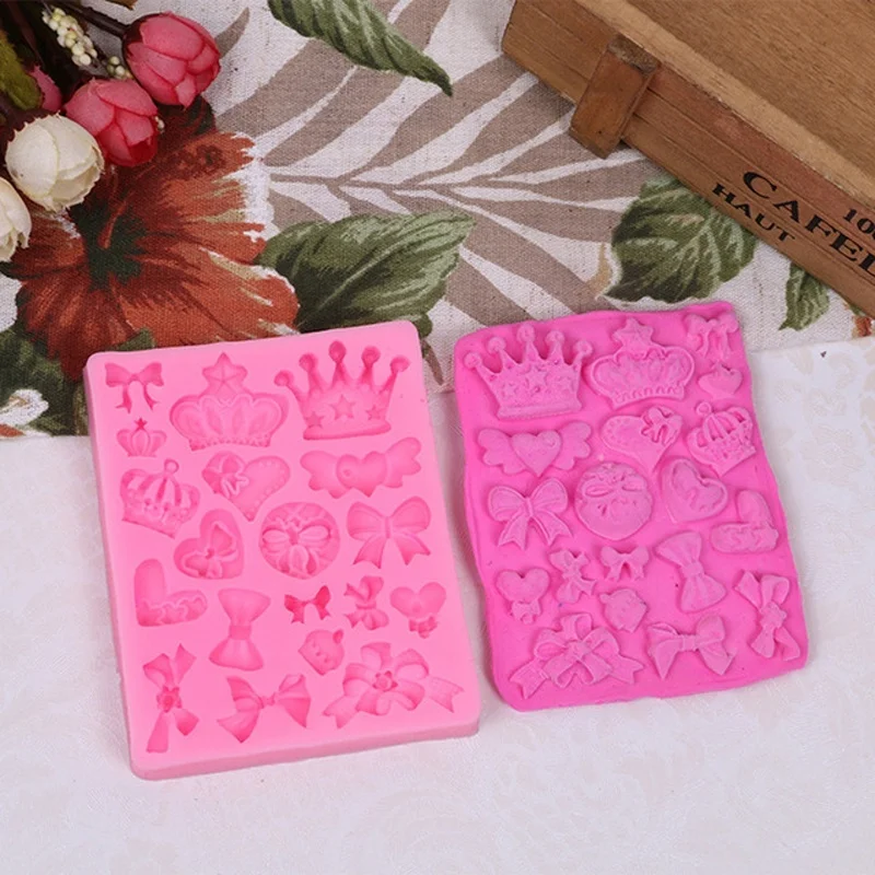 Crown Bowknot Shape 3D Fondant Cake Silicone Mold for Polymer Clay Molds Kitchen Chocolate Pastry Candy Making Tools
Crown Bowknot Shape 3D Fondant Cake Silicone Mold for Polymer Clay Molds Kitchen Chocolate Pastry Candy Making Tools