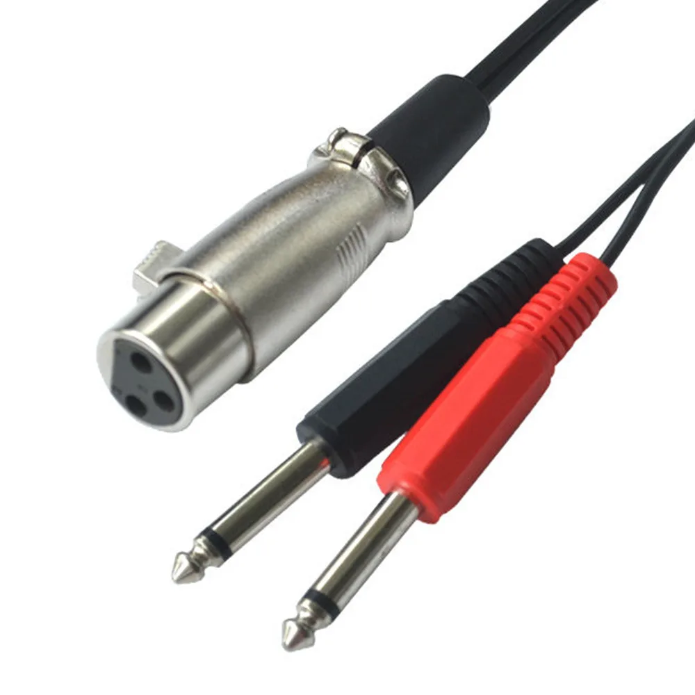 XLR Canon Female to 2*6.35 Single Male to XLR Audio Cable for Microphone Speaker Audio Console Amplifier XLR Cable Connector
XLR Canon Female to 2*6.35 Single Male to XLR Audio Cable for Microphone Speaker Audio Console Amplifier XLR Cable Connector
