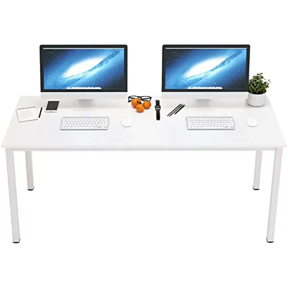 

63 inches X-Large Computer Desk, Composite Wood Board School Desk, Decent and Steady Home Office Desk/Workstation/Table,