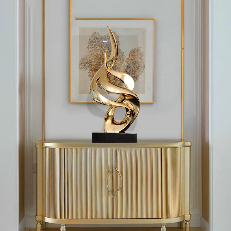 PLATING RESIN TWISTED SHAPE SCULPTURE WITH BLACK MARBLE BASE FIGURINES CRAFT ABSTRACT ORNAMENT IN HOTEL HOME DECOR ACCESSORIES
PLATING RESIN TWISTED SHAPE SCULPTURE WITH BLACK MARBLE BASE FIGURINES CRAFT ABSTRACT ORNAMENT IN HOTEL HOME DECOR ACCESSORIES