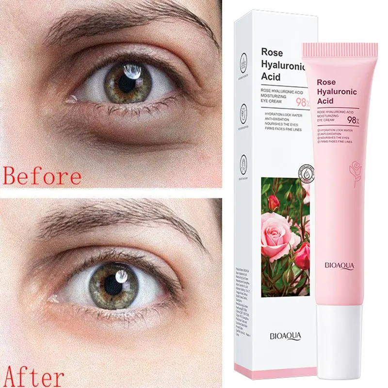 Rose Hyaluronic Acid Moisturizing Eye Cream Whiten Dark Circles Improve Puffiness Eye Bags Anti Wrinkle Fade Fine Line Skin Care
Rose Hyaluronic Acid Moisturizing Eye Cream Whiten Dark Circles Improve Puffiness Eye Bags Anti Wrinkle Fade Fine Line Skin Care