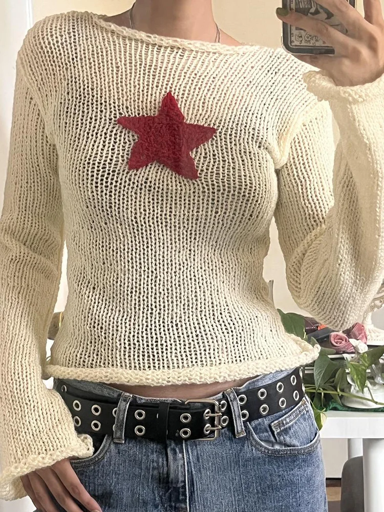 Rockmore Y2K Star Graphic Sweaters Autumn Winter Vintage Jumper for Women Casual Long Sleeve Knitted Pullover Female Knitwear
Rockmore Y2K Star Graphic Sweaters Autumn Winter Vintage Jumper for Women Casual Long Sleeve Knitted Pullover Female Knitwear